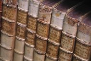 Old book spines