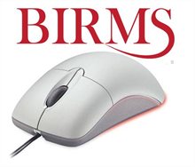 BIRMS logo and picture of a mouse.