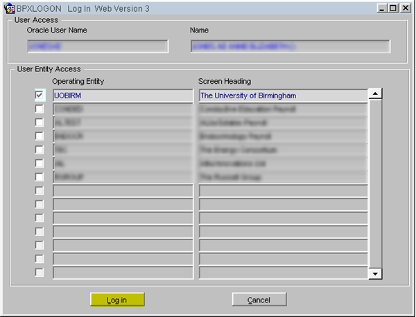 Select Payroll to log in to