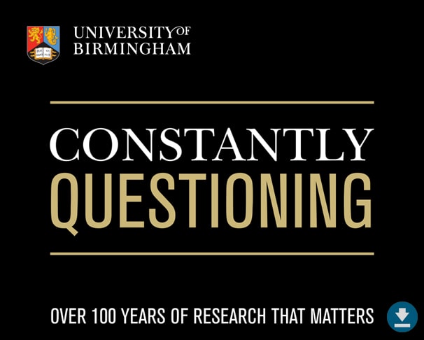 Front cover of Quest brochure, titled 'Constantly Questioning'