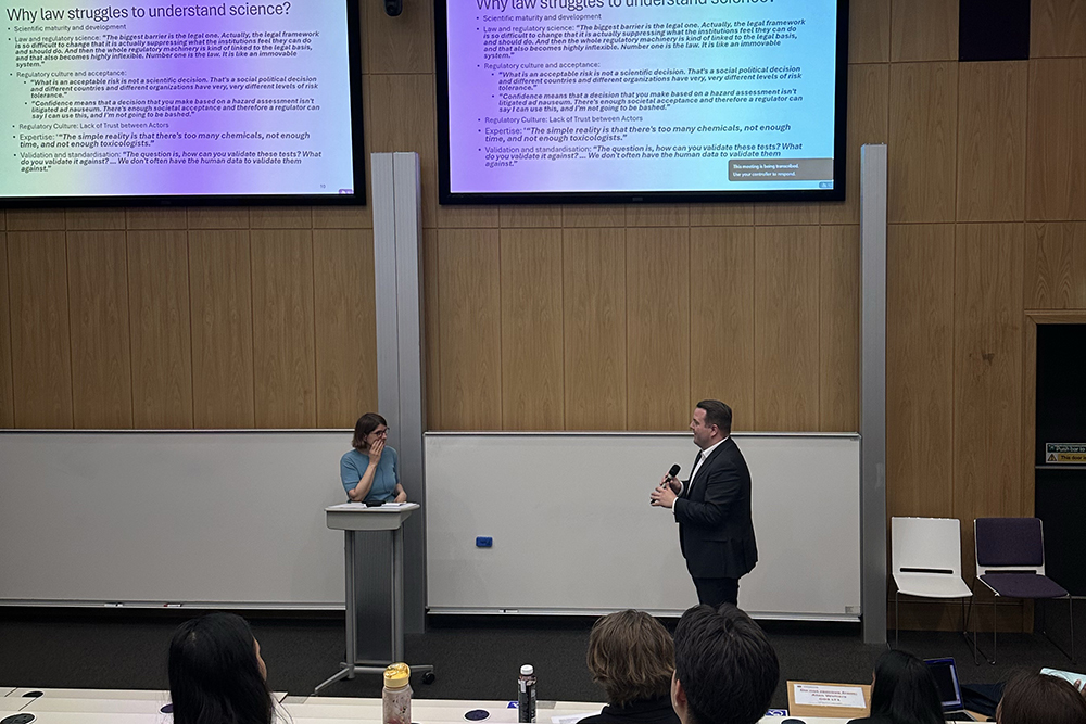 Two speakers presenting