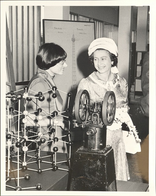 Former head of special collections Chris Penney and HM Queen Elizabeth II