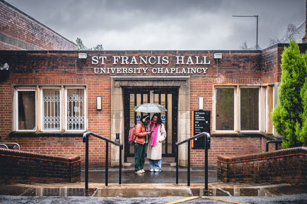 Infront of Chaplaincy building