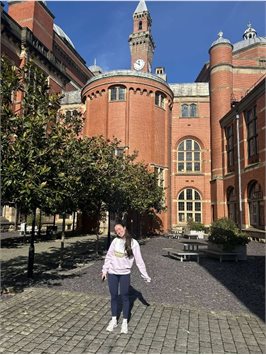 Isabella posing with Old Joe