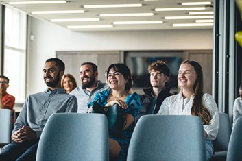 Group of people smiling 